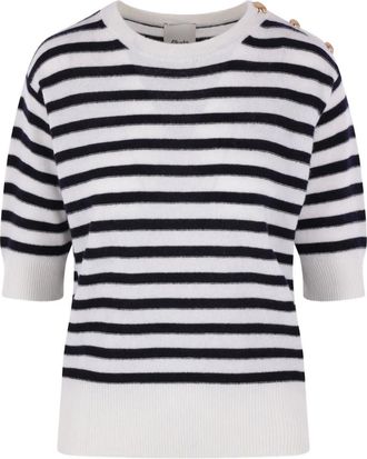 Allude T-shirt a righe - Nero