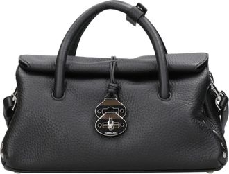 Zanellato Dotta Centauro S - Dames - Handtassen - Zwart - ONE Size - Leer - Tassen