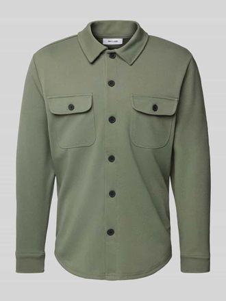 Only & Sons Freizeithemd mit Knopfleiste Modell NEWKODYL in Mittelgrau, Größe XXL