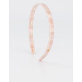 Alexandre de Paris Plaid Acetate Headband in Pink at Nordstrom