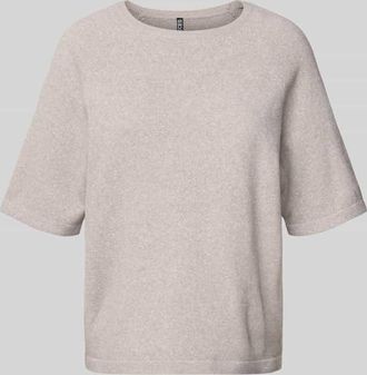 Pieces Regular Fit T-Shirt mit Raglanärmeln Modell BREE in Taupe Melange, Größe XL