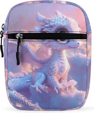 Generic Cute Dragon Crossbody Bag Adjustable Satchel Cute Shoulder Bag Lightweight Sling Bags