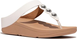 FitFlop Fino Platform Wedge Flip Flop in Urban White at Nordstrom Rack, Size 10