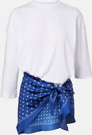 CHRISTOPHER ESBER Silk-trimmed cotton beach cover-up