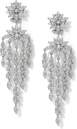 Nadri Sav Drama Cubic Zirconia Chandelier Earrings in Rhodium at Nordstrom