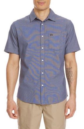 Quiksilver Shoreline Short Sleeve Button-Up Shirt in Authentic Indigo at Nordstrom Rack, Size Large