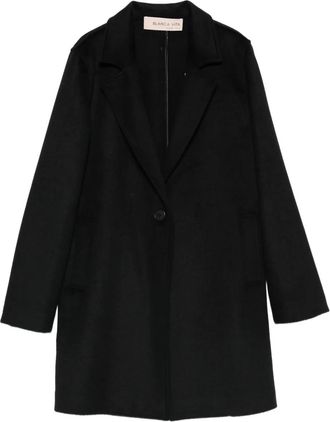 Blanca Vita Cappotto con revers a lancia - Nero