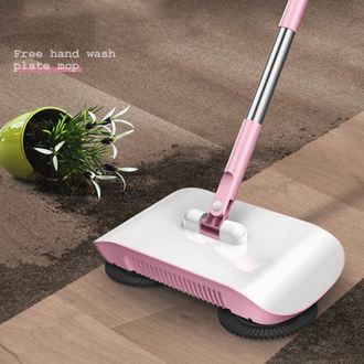 Infinite 2-in-1 Staubsauger Mit B&uuml;rste Und Wischmopp - Mano Sweeper Mop Reinigungsger&auml;t, Pink Mit Tuch - Hochleistungs-750g-edelstahl-pp-faser