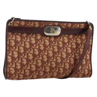 Dior Pre-owned Cross Body Bags, female, Red, Size: ONE SIZE Pre-owned Trotter Canvas Shoulder Bag