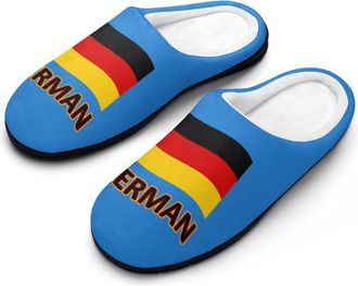 Generic German Germany Flag Funny Mens Cotton Slippers Soft Non-Slip Rubber Sole House Slipper Indoor Outdoor