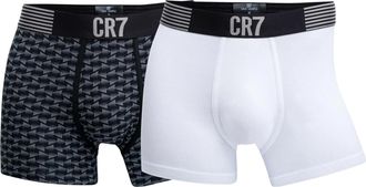 CR7 Cristiano Ronaldo Fashion 2-Pack Trunk Boxer Briefs Underwear in White