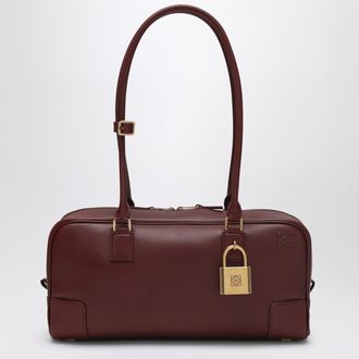 Loewe Amazona 31 Cropped bag in shiny mahogany brown leather