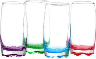 Gibson Home Karissa 8-Piece Glass Tumbler Set in Blue at Nordstrom