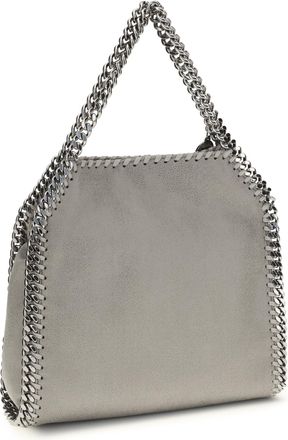 Stella McCartney Womens Tote Handbag Falabella Mini Light Grey Polyester Shoulder Bags