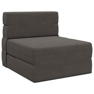 vidaXL Sof&aacute; Cama Plegable Gris Oscuro 70 X 80 X 60 Cm Tela Vidaxl