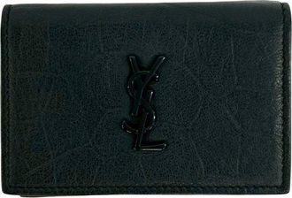 Saint Laurent Black Leather Wallet (Tri-Fold) (Pre-Owned)