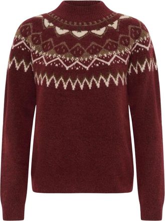 Cream CRCherrie Pullover - Dames - Ronde hals truien - Rood - 2XL - Wol - Truien & Vesten
