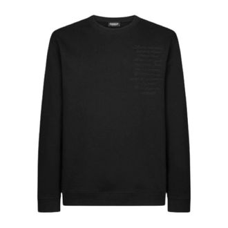 Dondup Sweatshirts, male, Black, Size: L Regular-fit Crew-neck Sweatshirt