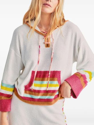 LoveShackFancy Felpa Fenmore a righe - Bianco