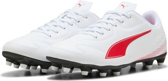 Puma Fussballschuh PUMA VITORIA II FG/AG, Herren, Gr. 42,5, puma wei&szlig;, puma rot, Synthetik, Schuhe Fussballschuh, f&uuml;r Rasenpl&auml;tze