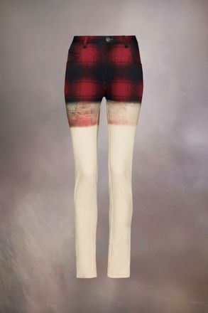 Maison Margiela Black And White Fibres Casual Womens Pants