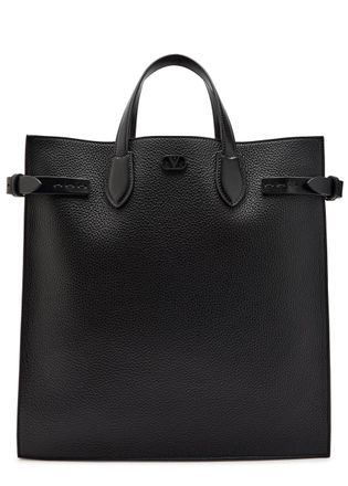 Valentino Garavani Grained Leather Tote - Black - One Size