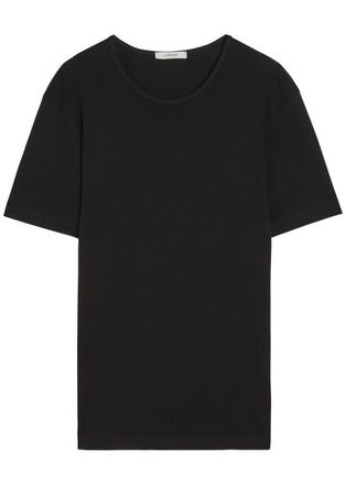 Christophe Lemaire Wide-neck Cotton T-shirt - Black - XL