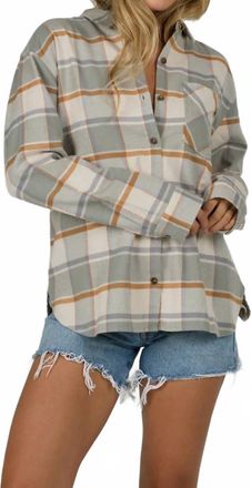 Salty Crew Shore Break Flannel Shirt In Clay Grey