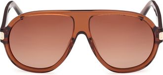 MCM 59mm Pilot Sunglasses in Light Brown /Gradient Brown at Nordstrom