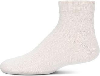 MeMoi Pointelle Dot Anklet Socks in Latte at Nordstrom, Size 6-12M