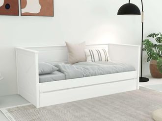 HOME AFFAIRE Daybett »Emden, mit ausziehbarem Bett und Bettkasten, 2 Liegeflächen« inklusive 2 x Lattenrost