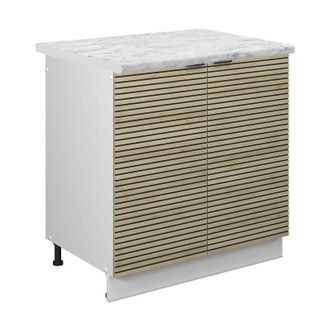 Vicco Armario Bajo Para Fregadero Fame-line, Panel De Roble, 80 Cm, Et M&aacute;rmol