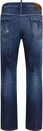 Dsquared2 Mens 642 Jeans Navy Blue Cotton; Elastane