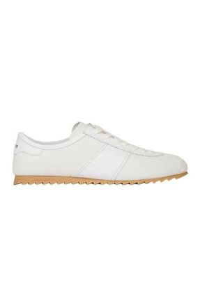 Sandro Leather and suede low-top trainers in White at Nordstrom, Size 43
