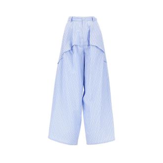 Loewe Striped poplin wide pants Woman 38