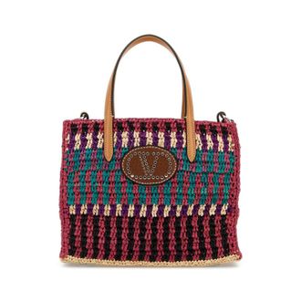Valentino Garavani Multicolor Crochet Vlogo Handbag