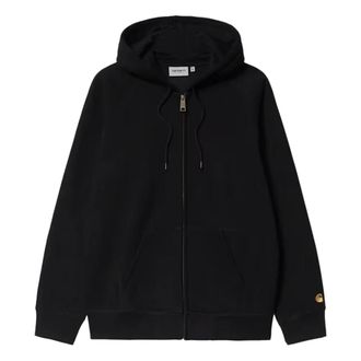 Carhartt Work in Progress Hooded Chais Jacket - Heren - Vesten met rits - Zwart - M - Hoodies & sweatvesten