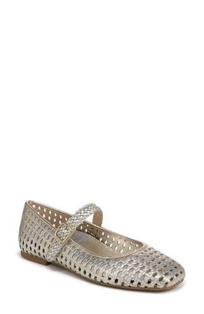 Vionic Alameda Woven Mary Jane Flat in Gold at Nordstrom, Size 8.5