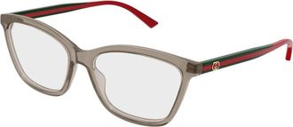Gucci Gg 1989O 003 Eyeglasses - Dames - Brillen - Grijs - 56 MM - Accessoires