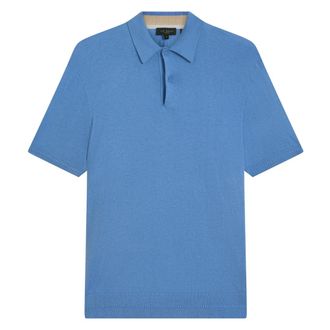 Ted Baker Nickk Gebreide Blauwe Poloshirt