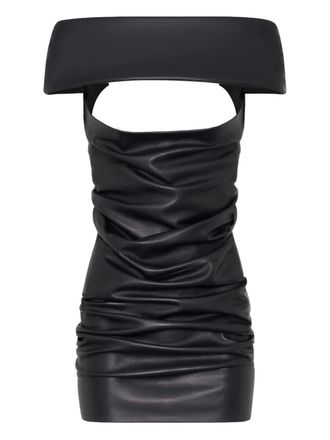 Jean Paul Gaultier leather mini dress - Black