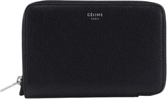 Celine Pre-owned Medium Zip Around Calf Bifold Wallet - Dames - Vintage Accessoires - Zwart - ONE Size - Leer - Vintage