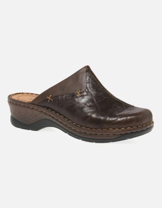 Josef Seibel Womens Catalonia Cerys Womens Leather Clogs - Brown - Size: 6.5