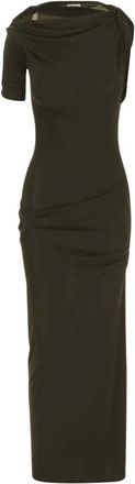 Jacquemus Maxi Dresses, female, Green, Size: XS Draped Maxi Dress