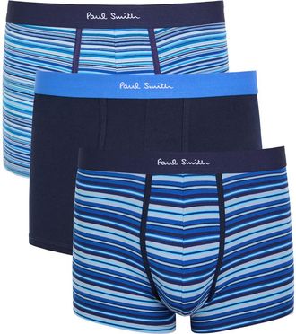 Paul Smith Stretch-cotton Trunks - set of Three - Blue - XL