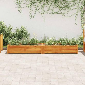 Berkfield Home Garden Raised Bed Acacia Wood 200x50x25 cm in Brown | Size: 200 x 50 x 25 cm