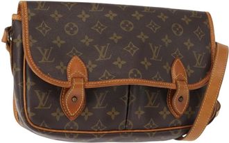 Louis Vuitton Sac Gibeciere Messenger Bag Monogram Canvas Brown Canvas Bag (Pre-Owned)