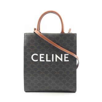 Celine Black Brown Coated Canvas Pvc Leather Tote Bag (Pre-Owned)