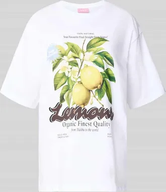 Jack & Jones Loose Fit T-Shirt mit Motiv-Print Modell MILLOW in Weiss, Gr&ouml;&szlig;e XL