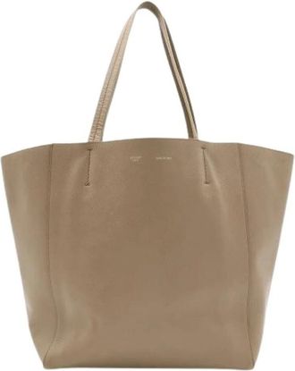 Celine Pre-owned Vintage Tote Bag - Dames - Vintage Shopper - Beige - ONE Size - Leer - Vintage